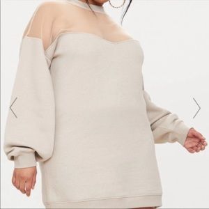 PLT+ Oversized Mesh Panel Dress